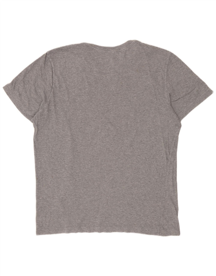NIKE T-shirt graphique pour hommes, grand, gris, coton