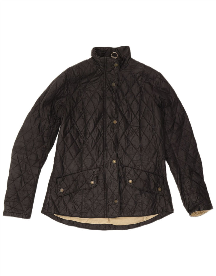 Barbour Veste matelassée pour femme UK 12 Medium Noir Polyamide