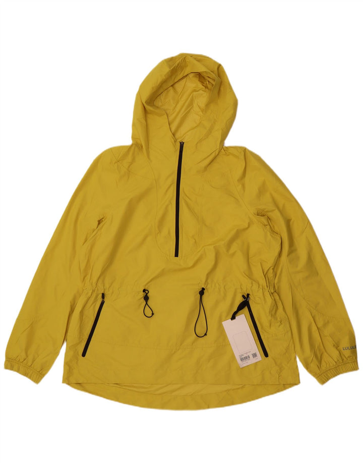 Lululemon Veste de pluie à capuche pour femme US 10 Large Jaune Polyester