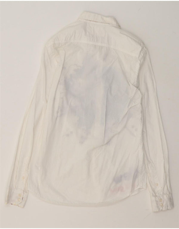 Desigual Chemise Regular Fit Graphique Homme Blanc Petit Coton Floral