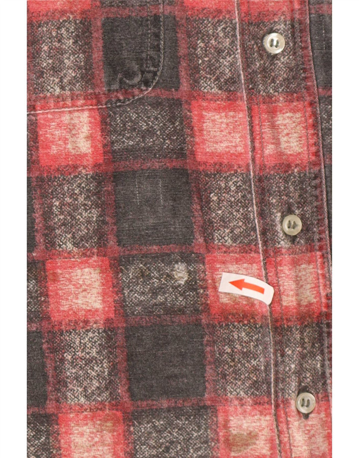 El Charro Chemise Flanelle Homme Grand Carreau Gris Coton