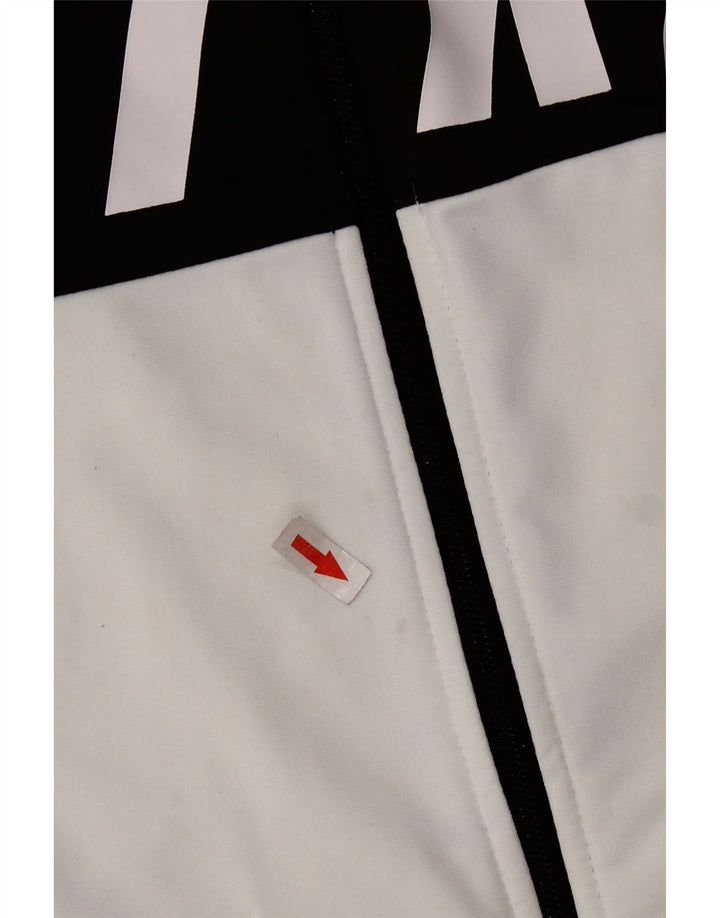 NIKE Veste de survêtement graphique pour homme en polyester color block blanc moyen
