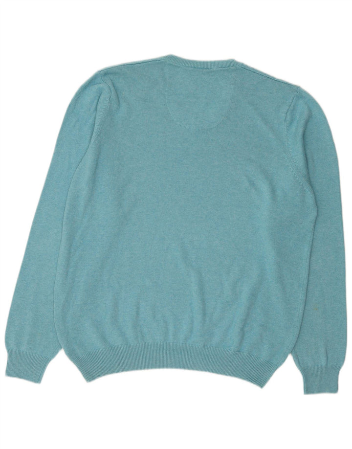 Marks & Spencer Pull coupe classique à col en V pour homme, grand turquoise