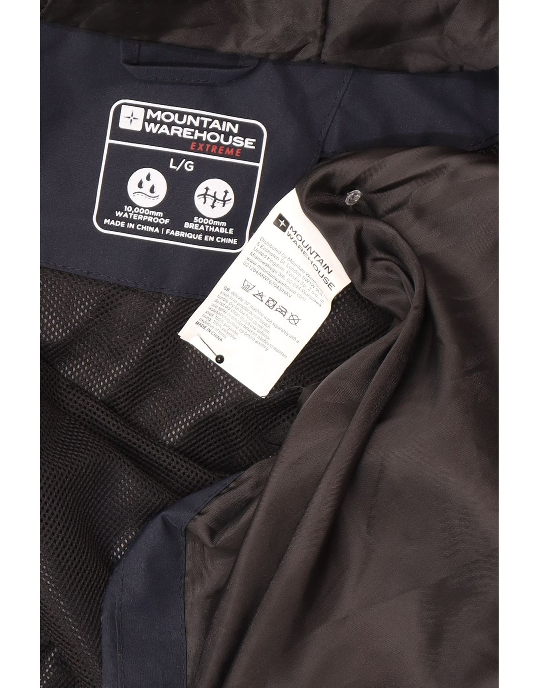 Mountain Warehouse Veste de pluie pour homme UK 40 Large Bleu marine Colourblock