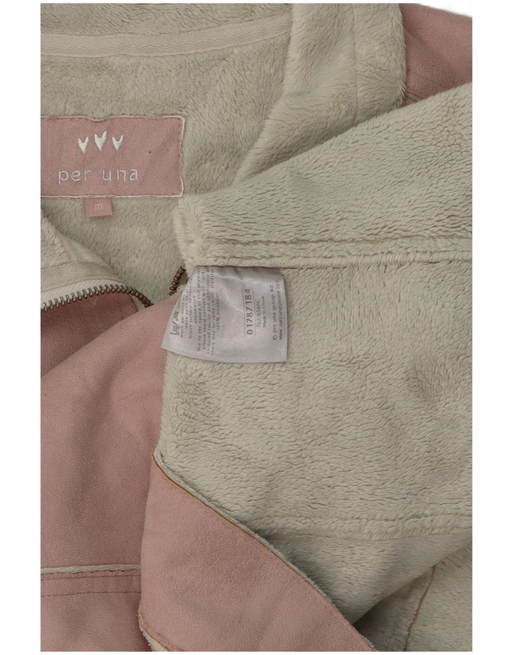 Marks & Spencer Gilet Per Una Sherpa pour femme UK 14 Rose moyen Polyester