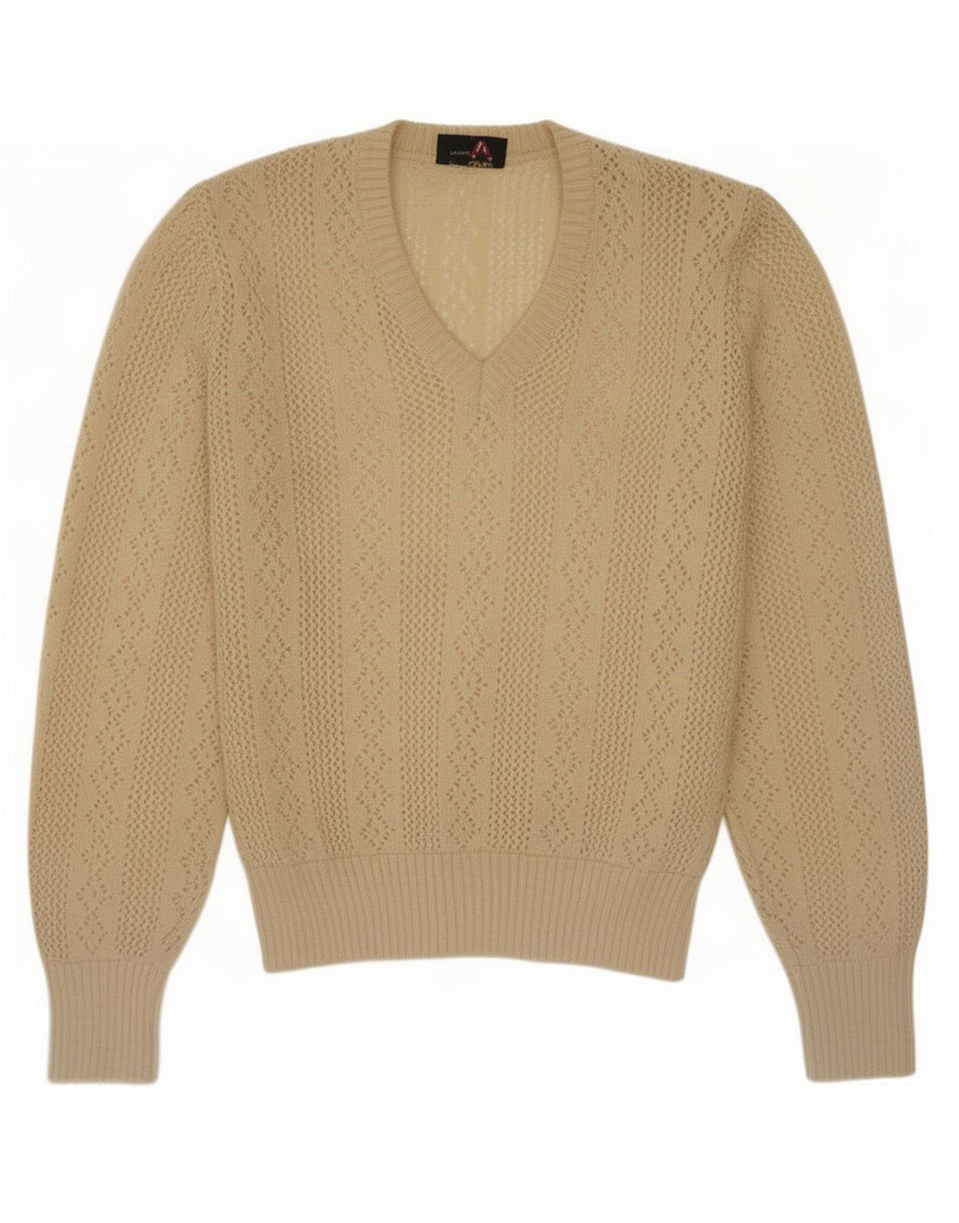 Geyer Pull transparent à col en V pour femme EU 42 Large Beige