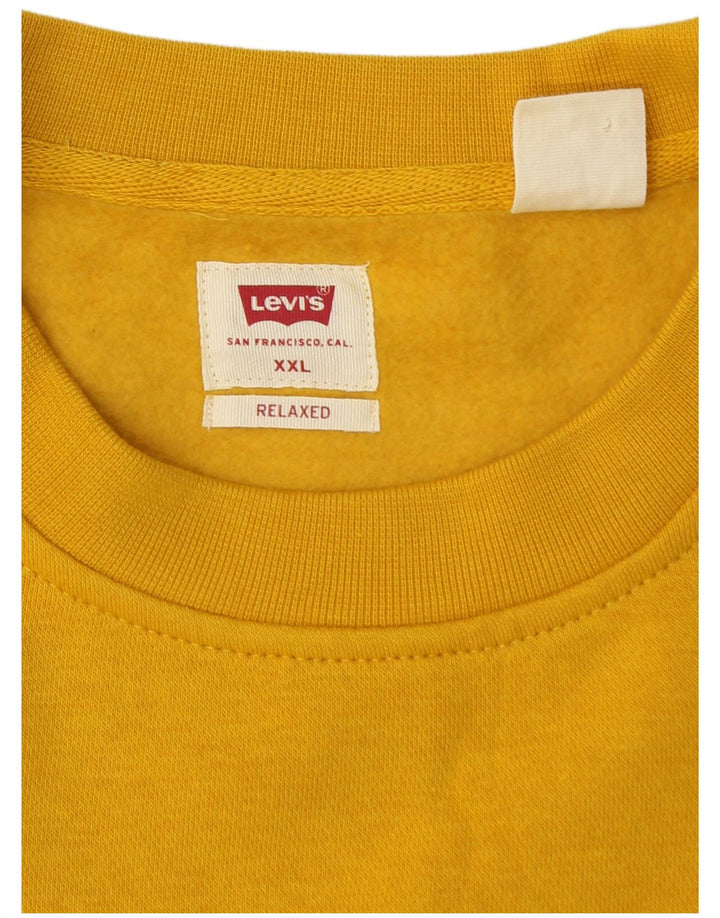 LEVI'S Sweat-shirt décontracté coupe ample pour homme en coton jaune 2XL