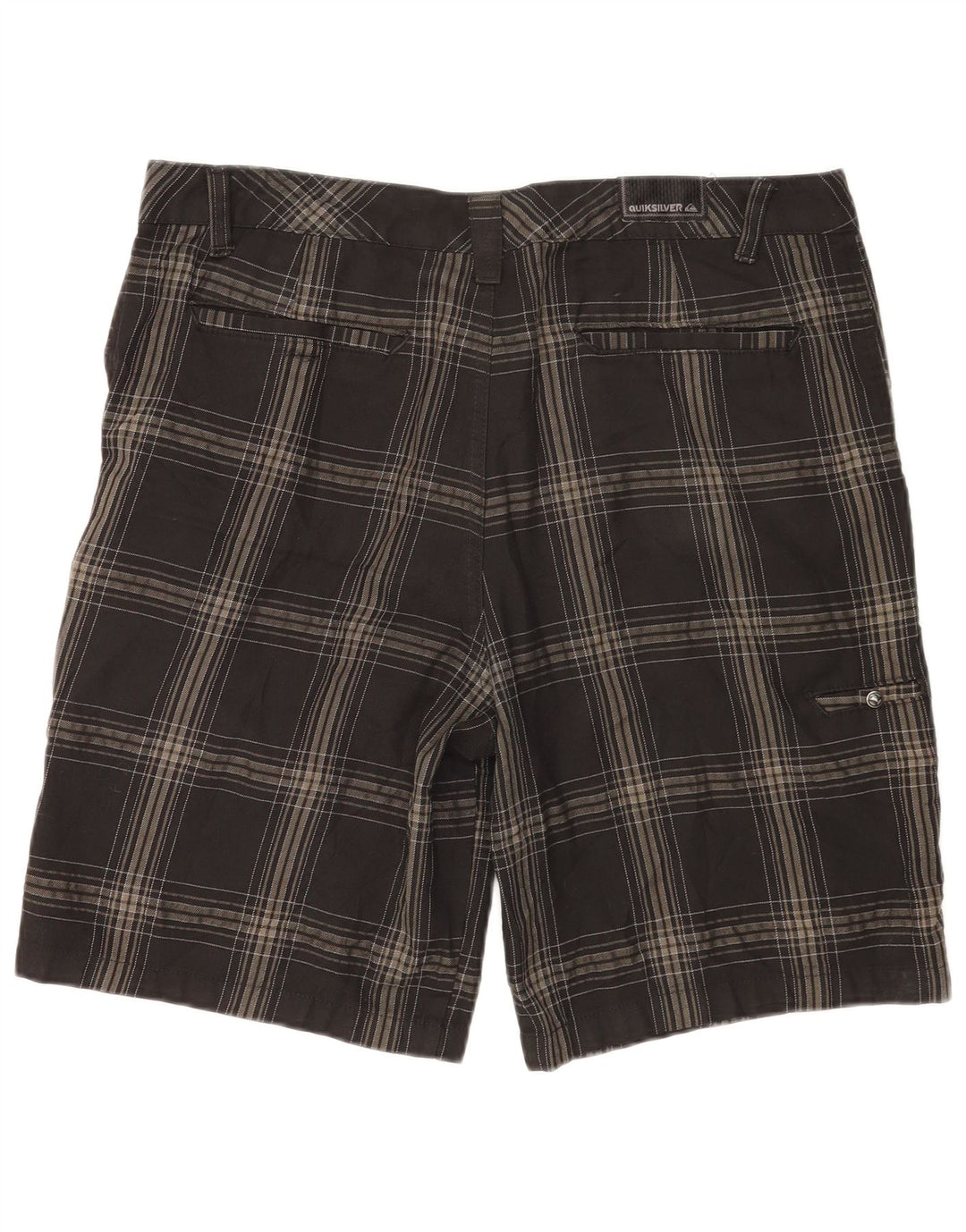 Quiksilver Short Chino Homme W36 Large Gris Carreaux Polyester