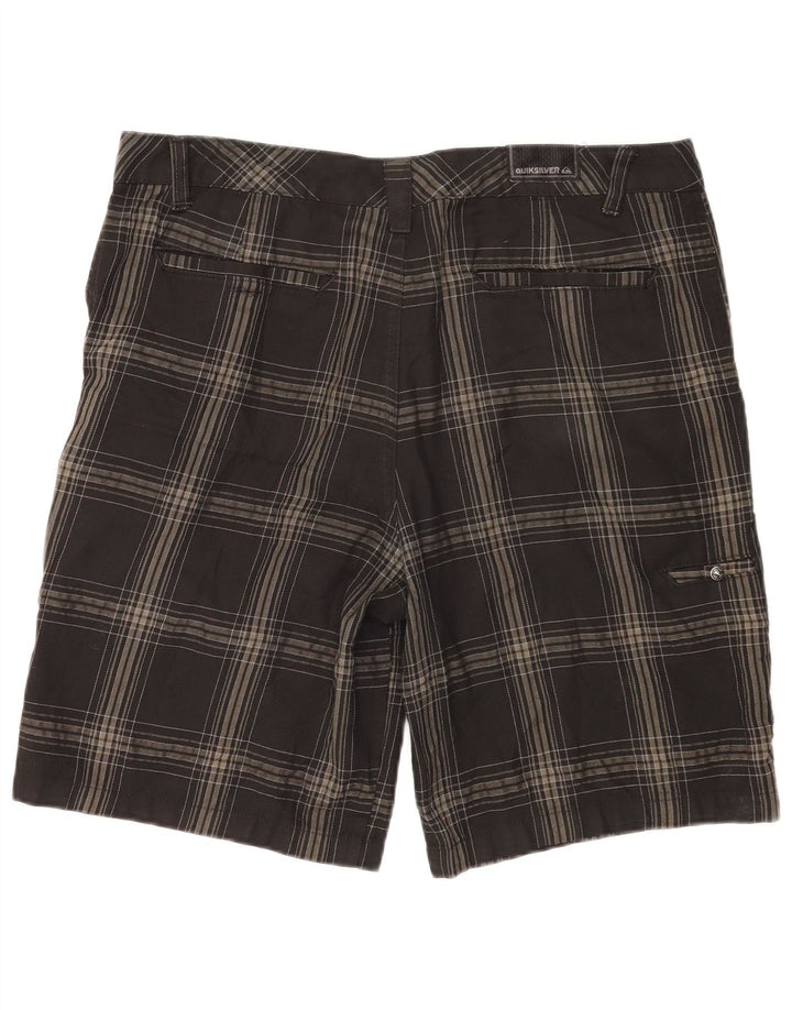 Quiksilver Short Chino Homme W36 Large Gris Carreaux Polyester