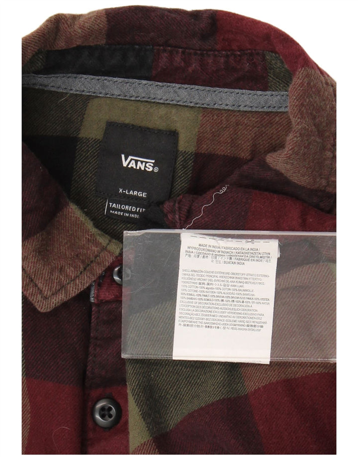 Vans Chemise en flanelle coupe ajustée XL en coton à carreaux multicolores pour homme