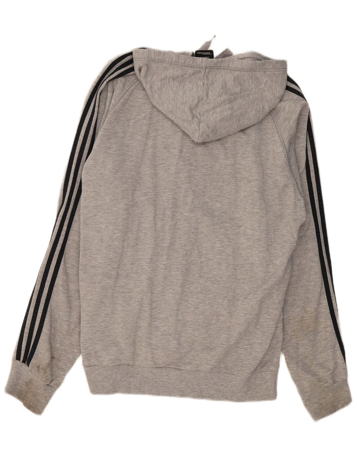 Adidas Pull à capuche zippé pour homme XL en coton gris