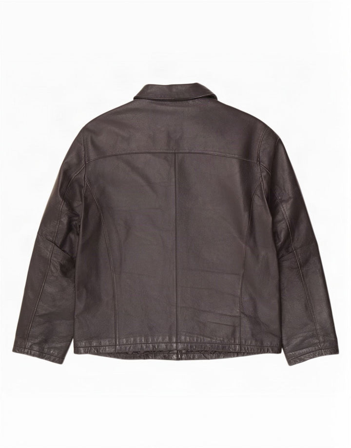 veste en cuir homme vintage IT 48 Medium Noir