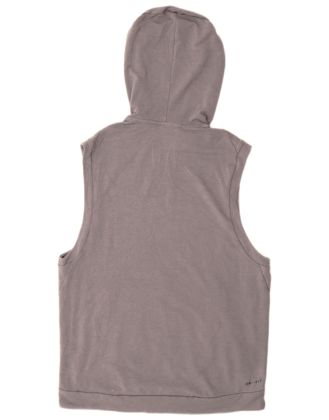 NIKE Pull à capuche sans manches Dri Fit pour homme Gris moyen Polyester