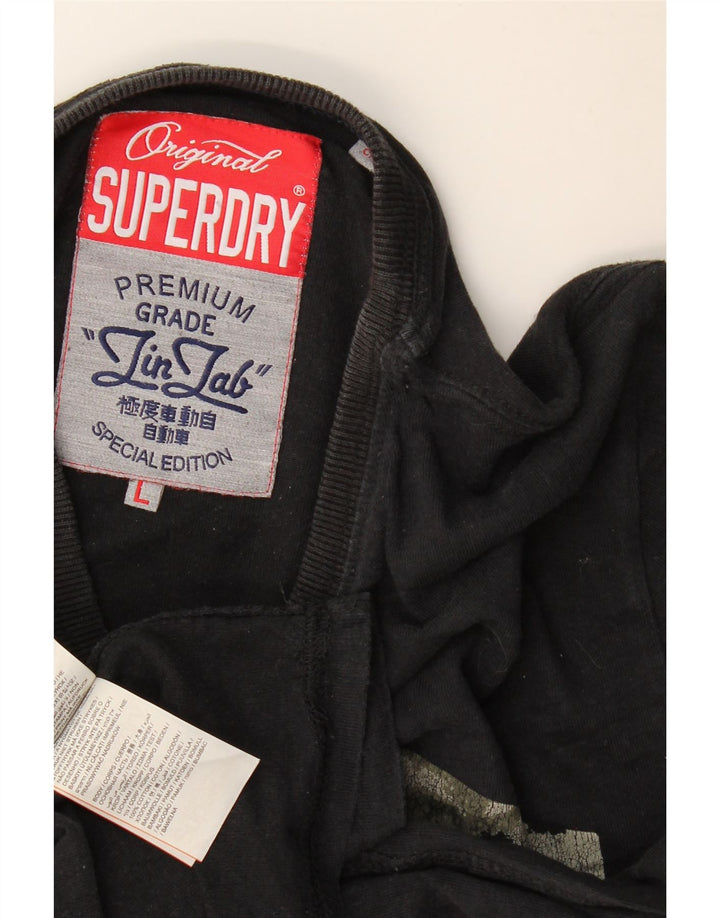Superdry T-Shirt Graphique Homme Grand Noir Coton