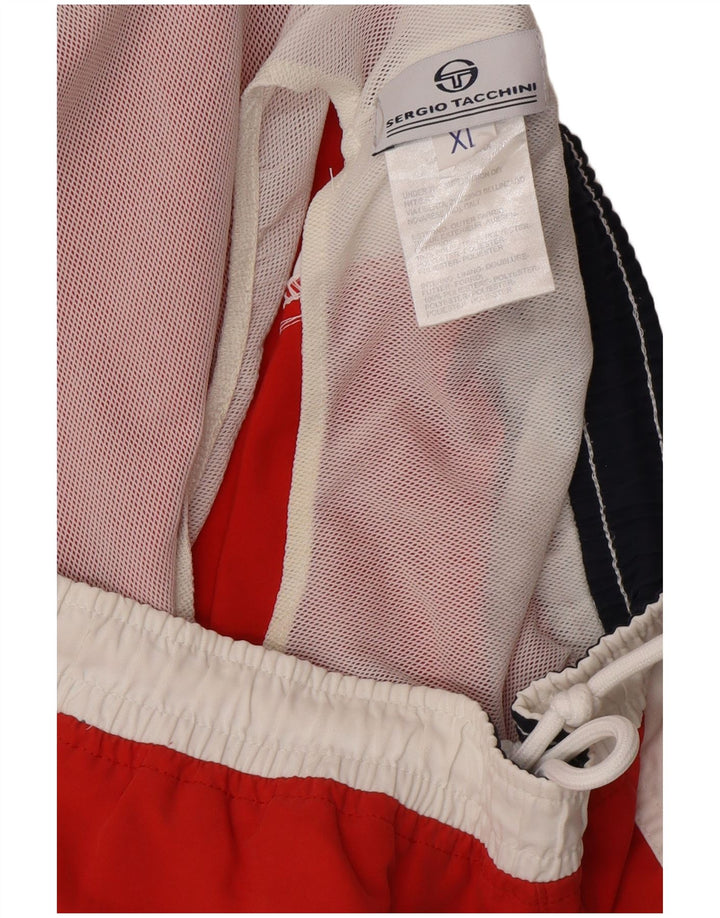 SERGIO TACCHINI Short de Bain Graphique Homme XL Rouge Colorblock Polyester