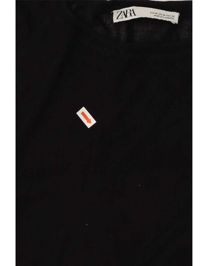 Zara Pull col bateau pour femme UK 14 Noir moyen