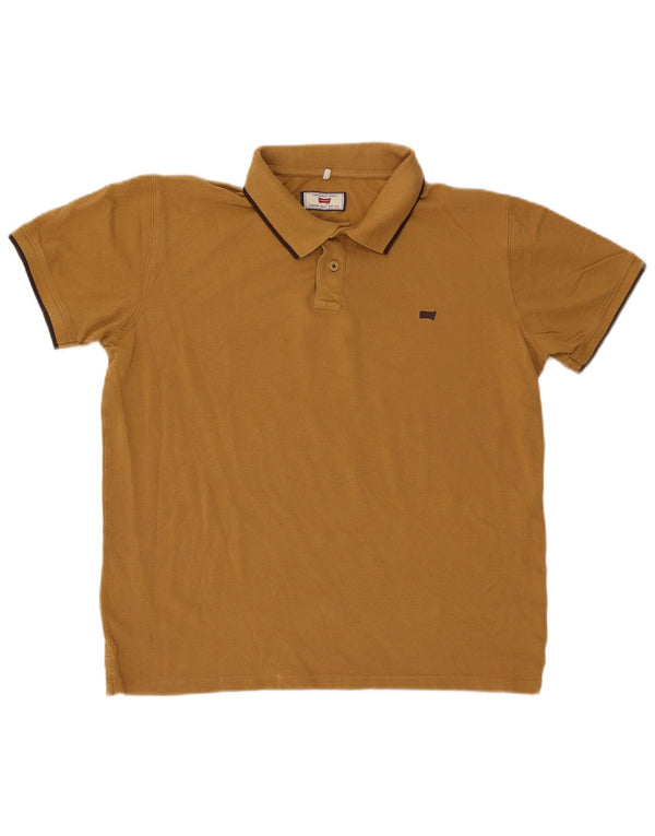 Carrera Polo Homme Large Marron Rayé