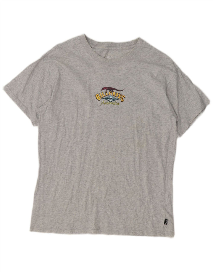 Billabong T-Shirt Graphique Homme Gris Moyen Moucheté Coton
