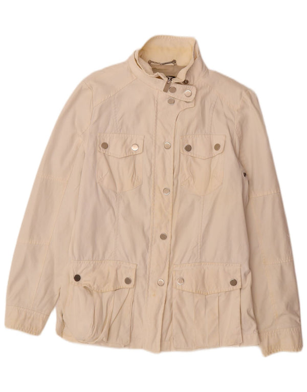 Zara Veste utilitaire pour femme UK 16 Large Nylon blanc cassé