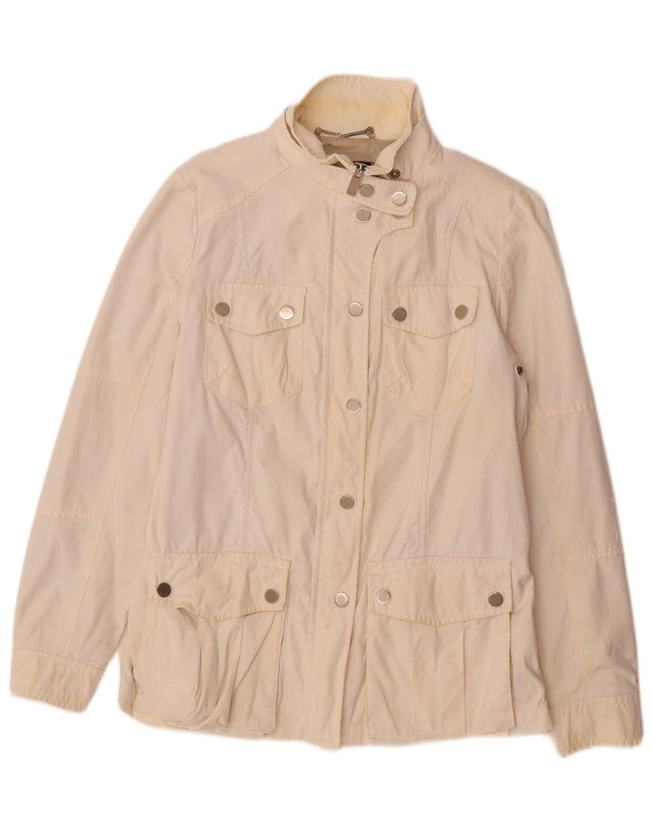 Zara Veste utilitaire pour femme UK 16 Large Nylon blanc cassé