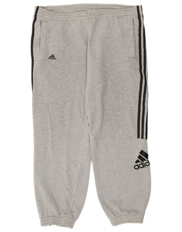 Adidas Pantalon de survêtement graphique pour homme en coton gris Taille L