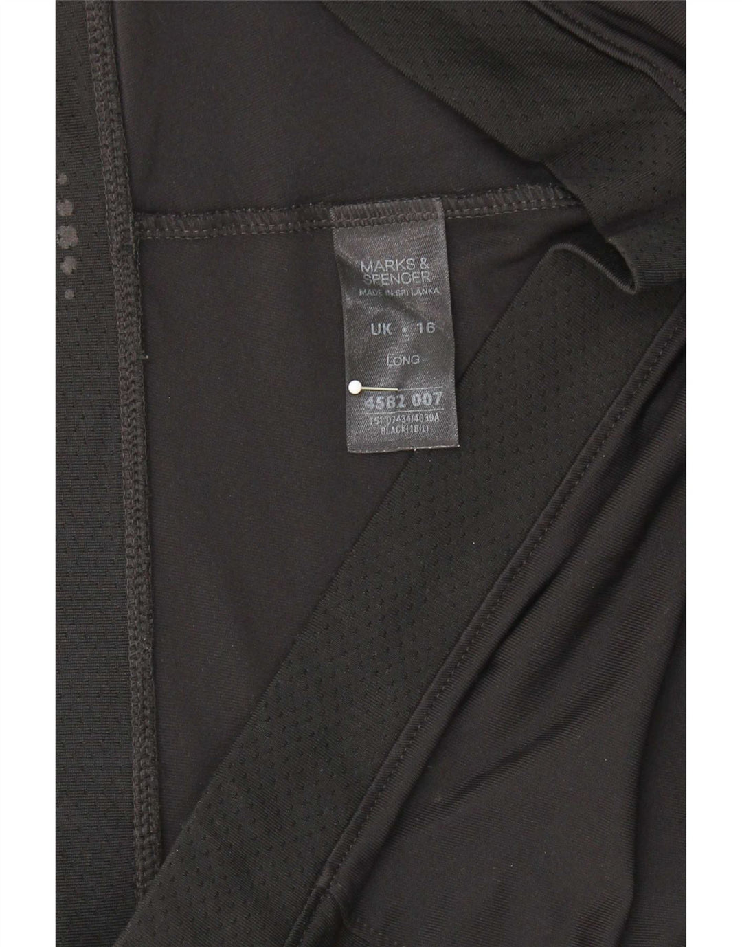 Marks & Spencer Pantalon de survêtement pour femme UK 16 Large Noir Polyester