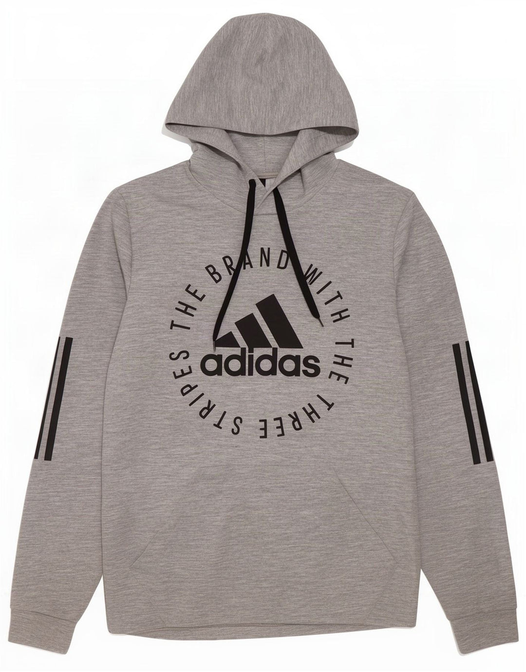 Adidas Pull à capuche graphique pour homme Petit gris Polyester
