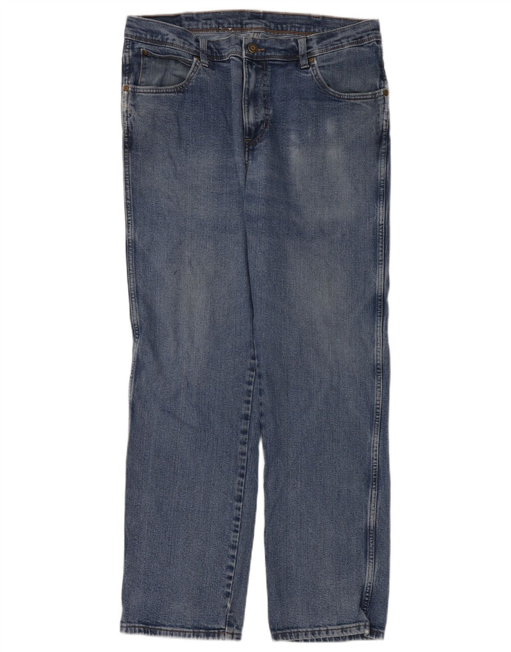 Wrangler Jean droit régulier pour homme W36 L32 en coton bleu