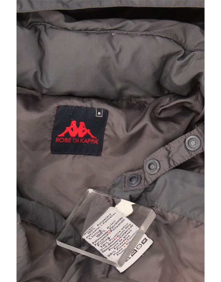 Kappa Veste matelassée à capuche pour homme UK 38 Gris moyen Polyester