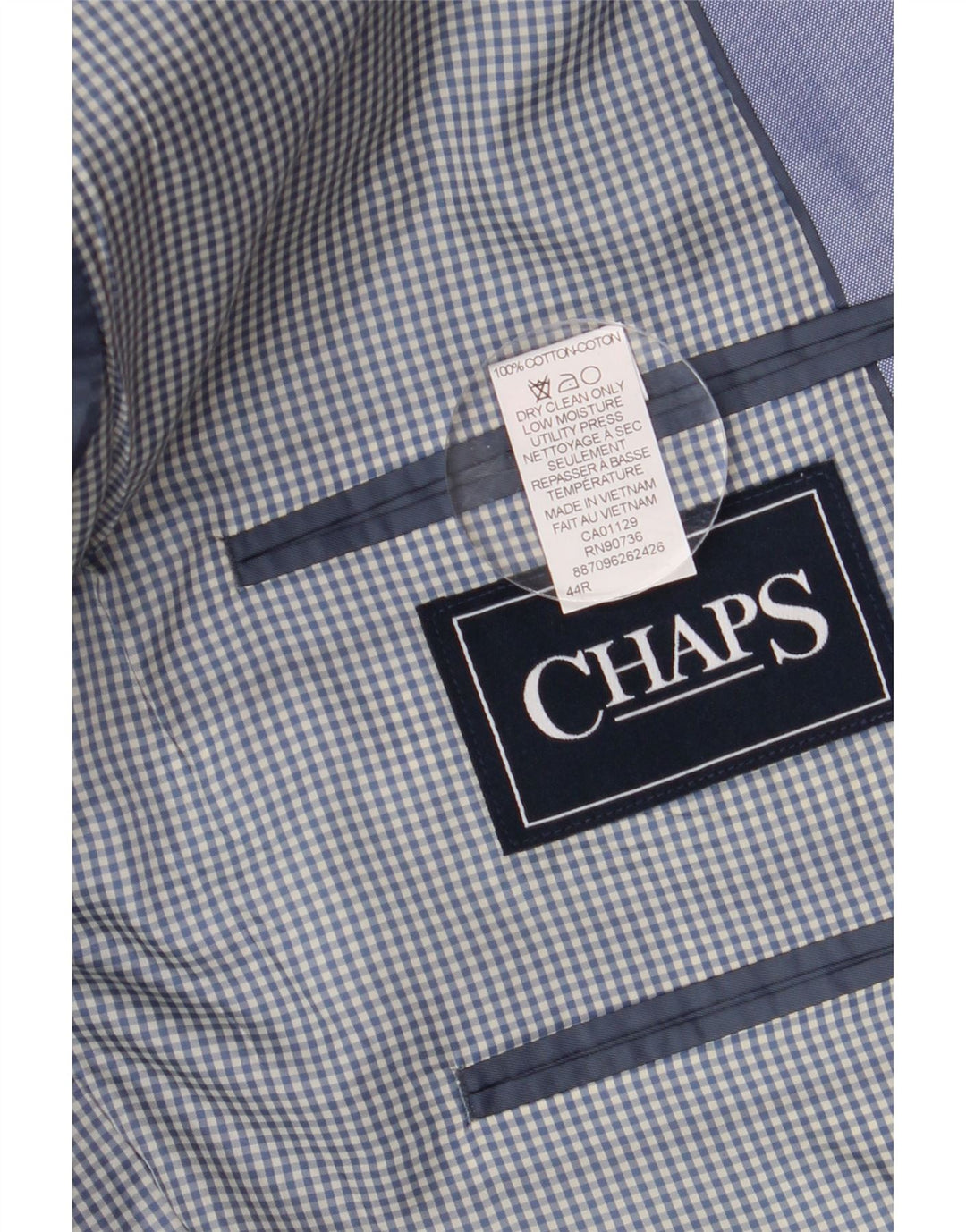 CHAPS Veste Blazer 2 Boutons Homme UK 44 2XL Bleu Coton