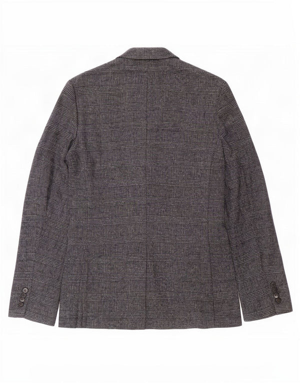 Marks & Spencer Veste blazer à 2 boutons pour homme UK 36 Petit carreaux bleu marine