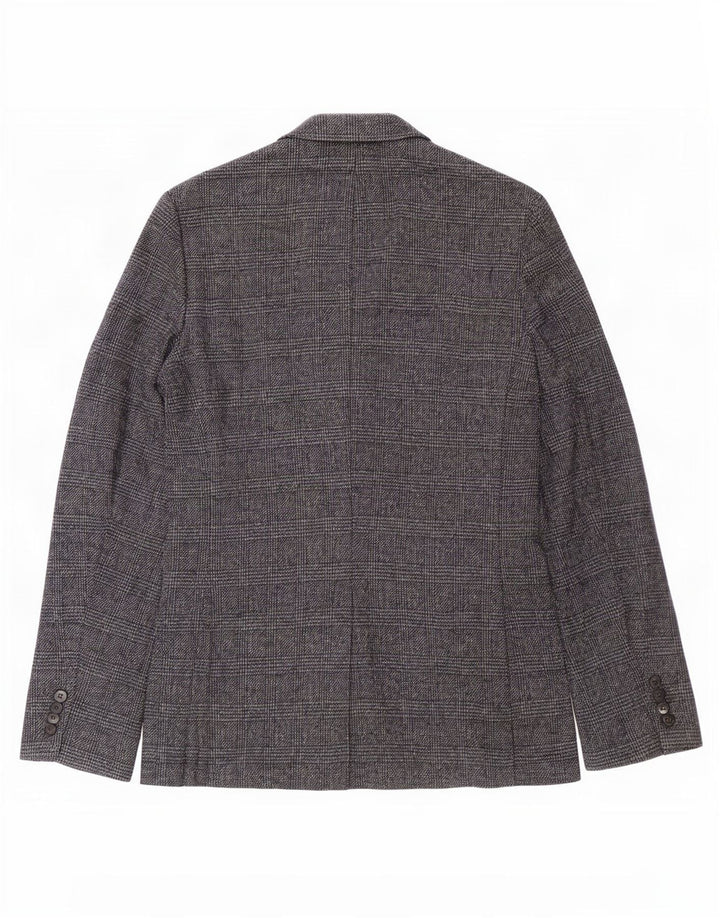 Marks & Spencer Veste blazer à 2 boutons pour homme UK 36 Petit carreaux bleu marine