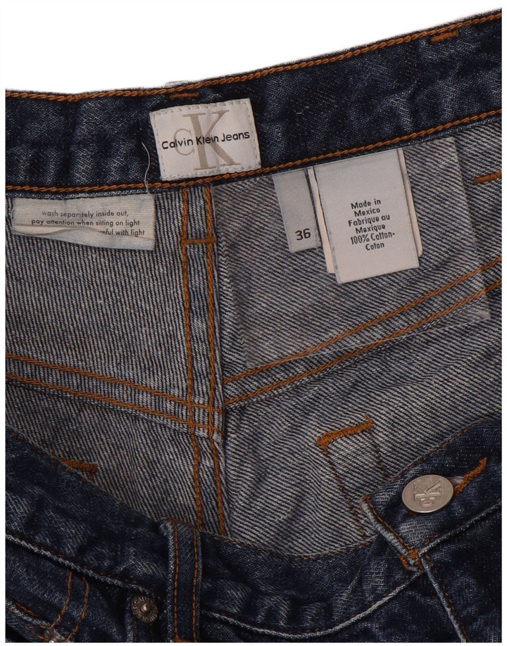 CALVIN KLEIN Jean Droit Homme W36 L31 Bleu Coton