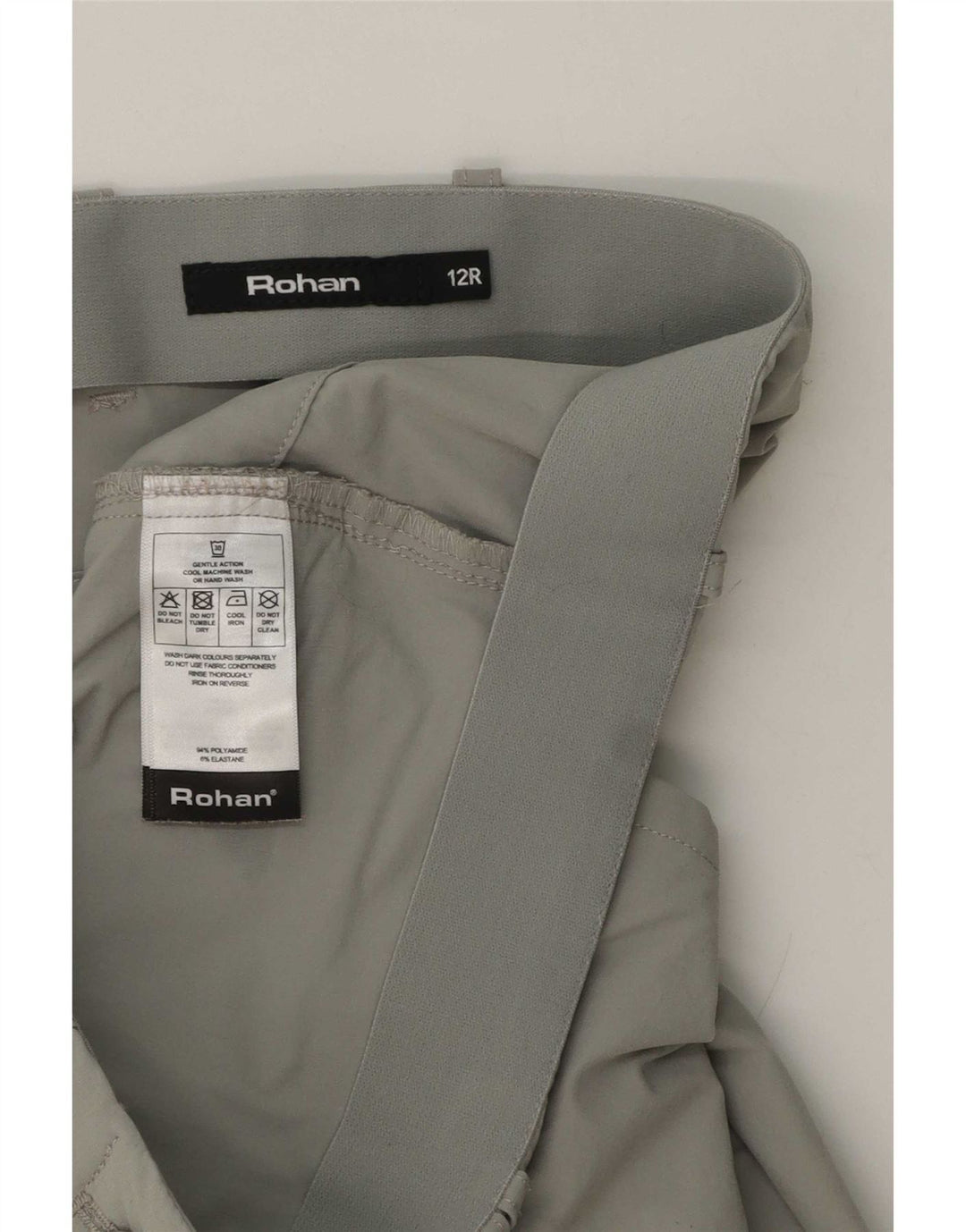 Rohan Pantalon cargo slim pour femme UK 12 Medium W32 L30 Gris Polyamide