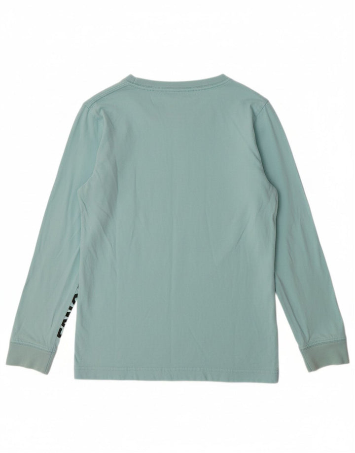 HURLEY Boys Graphic Top Long Sleeve 10-11 Years Medium  Turquoise Cotton