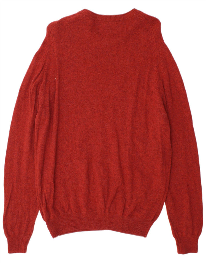Marks & Spencer Pull col bateau pour homme en laine orange Taille L