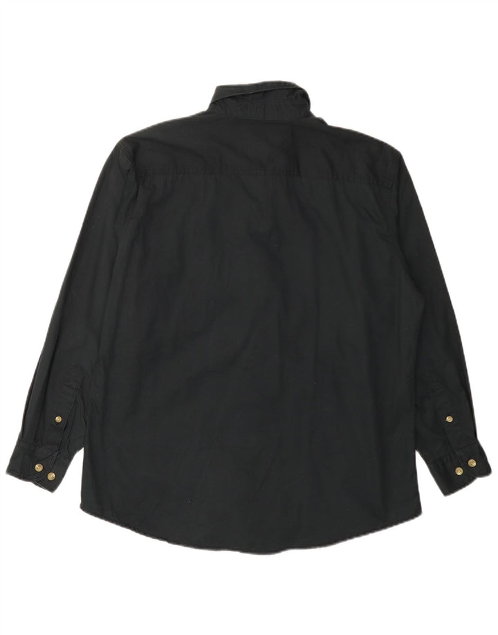 LEE Chemise surdimensionnée pour femme UK 14 Coton noir moyen
