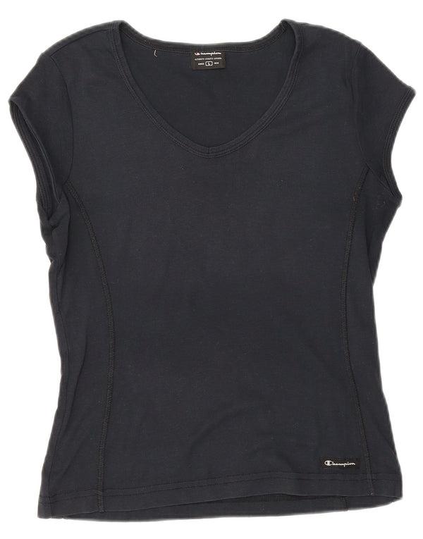 Champion T-Shirt Femme UK 14 Large Bleu Marine