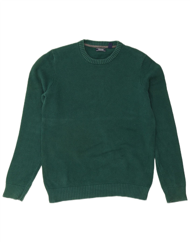 Izod Pull Col Rond Homme Vert Moyen Coton