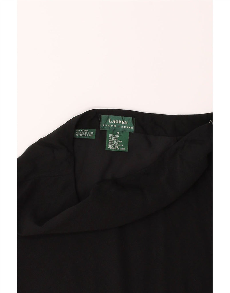 RALPH LAUREN Womens A-Line Skirt US 6 Medium W28 Black Wool Vintage Ralph Lauren and Second-Hand Ralph Lauren from Messina Hembry 
