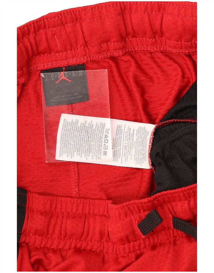 Jordan Short de sport Dri Fit pour homme XL Rouge Colorblock Polyester