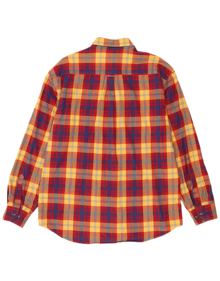 Einhorn Chemise en flanelle pour homme Taille 41/42 Grand coton à carreaux rouges