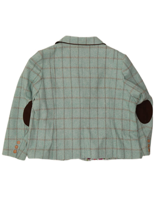Joe Browns Veste blazer 3 boutons pour femme UK 30 7XL Turquoise Check