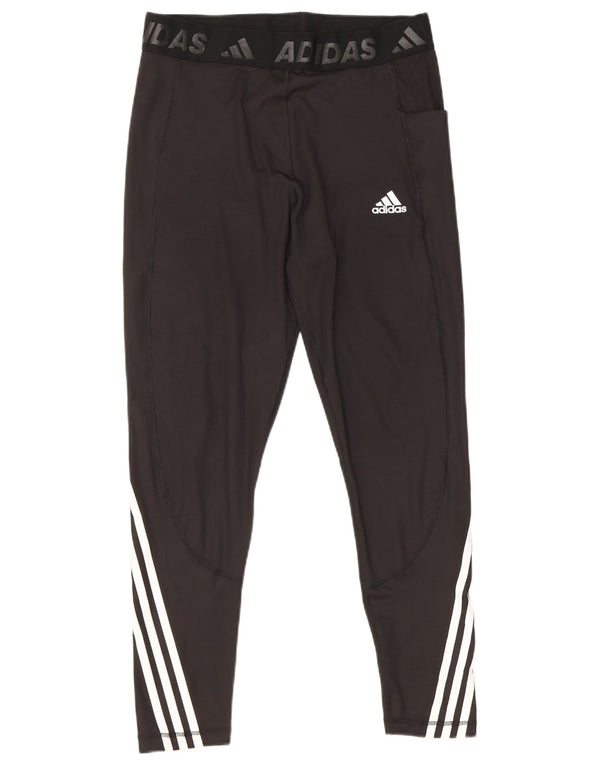Adidas Legging Tech Fit Graphic pour femme UK 16/18 Large Noir Rayé