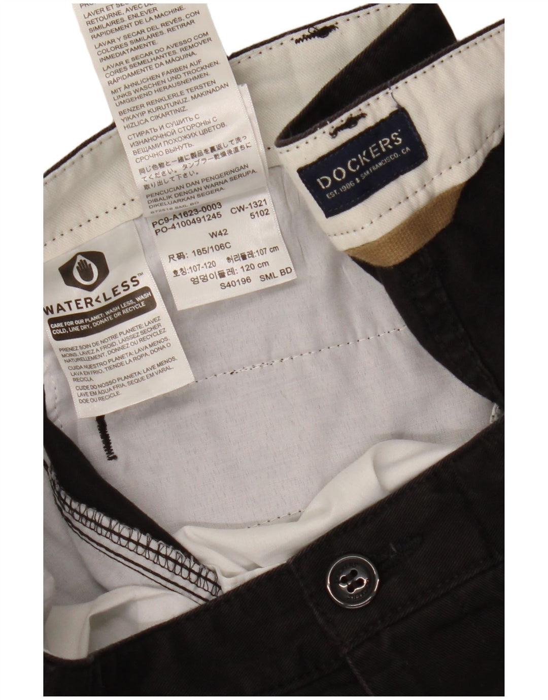 DOCKERS Short Cargo Homme W42 2XL Noir Coton