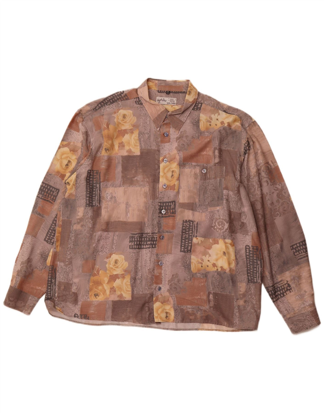 Angelo Litrico Chemise Homme Taille 45/46 2XL Multicolore Patchwork Viscose