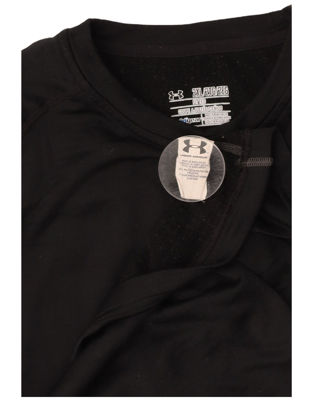 UNDER ARMOUR Haut Cold Gear Homme Manches Longues 2XL Noir Polyester