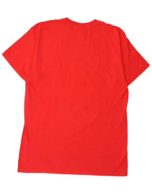 Tommy Hilfiger T-Shirt Graphique Homme Rouge Moyen Coton