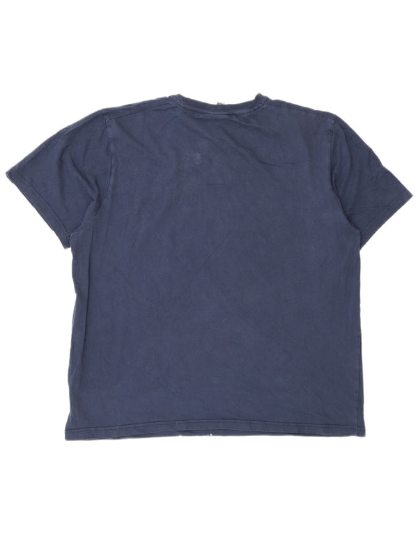 Ellesse T-Shirt Graphique Homme Top 2XL Bleu Marine Coton