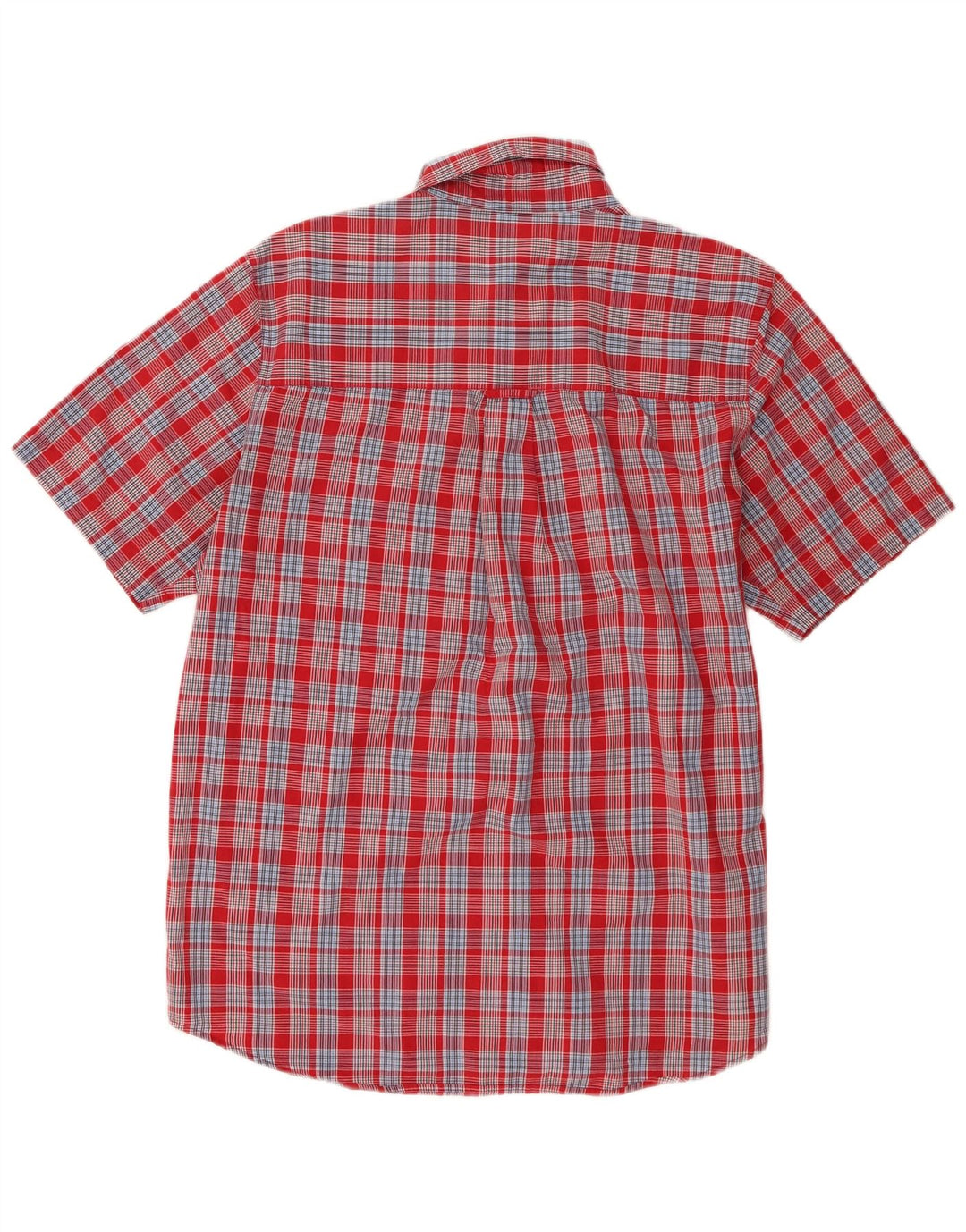 Chaps Chemise à Manches Courtes Homme en Coton à Carreaux Rouge Moyen